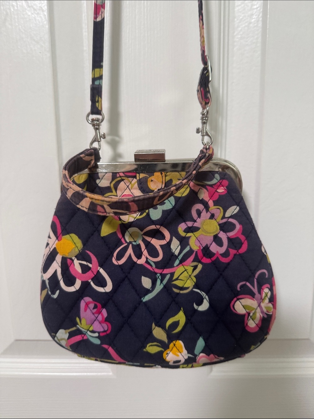 Vera Bradley Retired Mini Quilted Floral Frame Crossbody